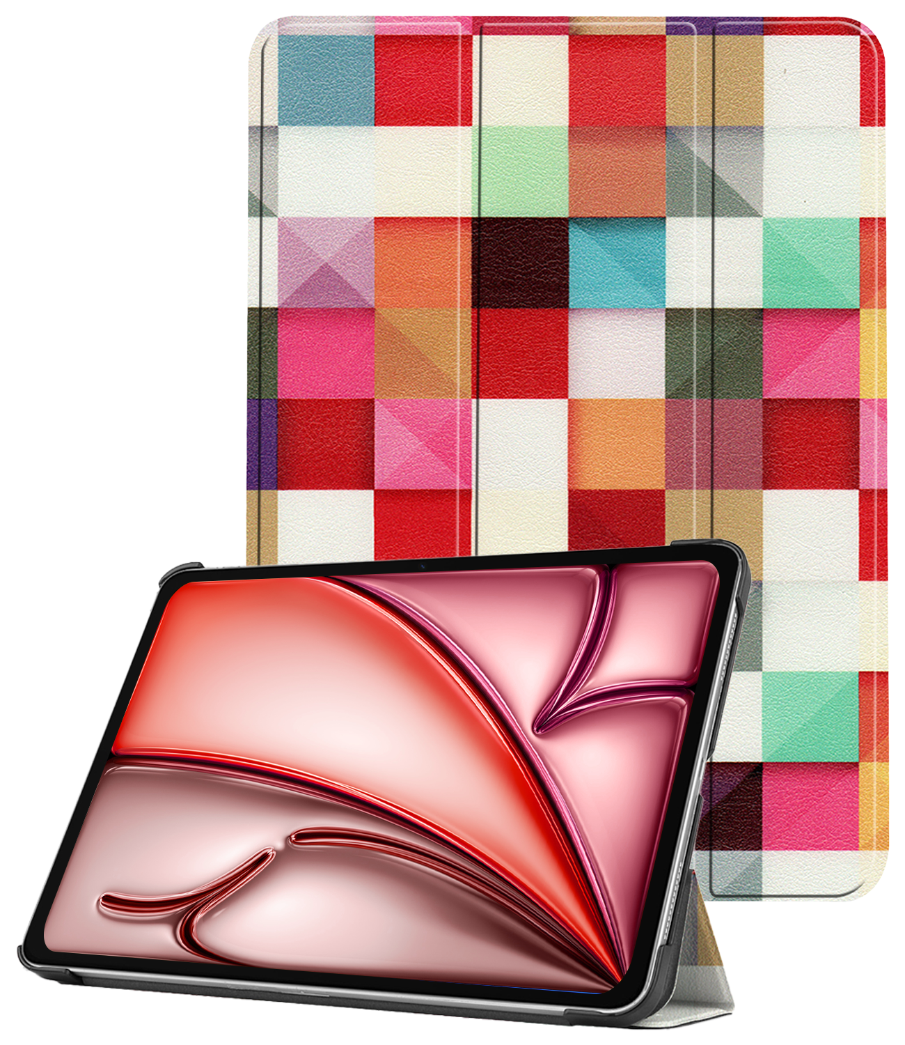 NoXx Hoesje Geschikt voor iPad Air 6 (11 inch) Hoesje Case Hard Cover Hoes Book Case - Blokken