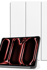 NoXx Hoesje Geschikt voor iPad Pro 2024 (11 inch) Hoesje Case Hard Cover Hoes Book Case - Wit