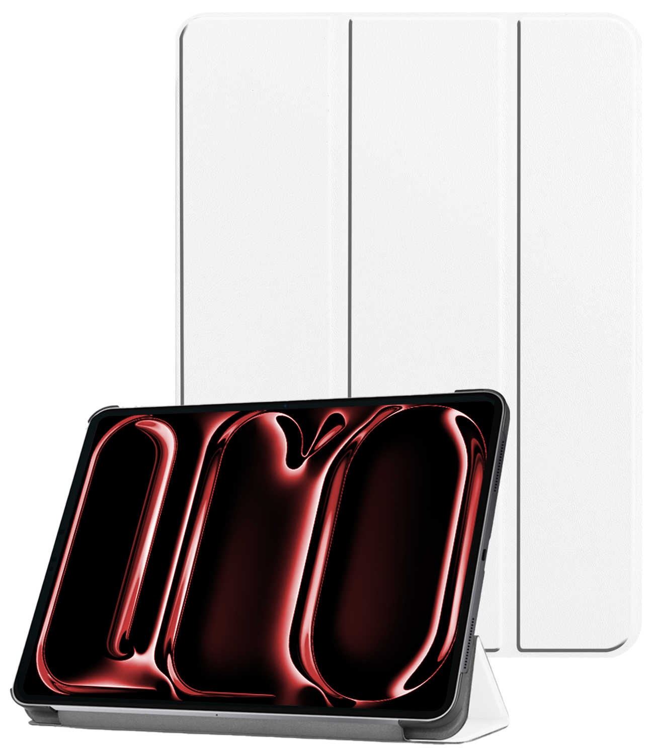 NoXx Hoesje Geschikt voor iPad Pro 2024 (11 inch) Hoesje Case Hard Cover Hoes Book Case - Wit