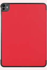 NoXx Hoesje Geschikt voor iPad Pro 2024 (11 inch) Hoesje Case Hard Cover Hoes Book Case - Rood