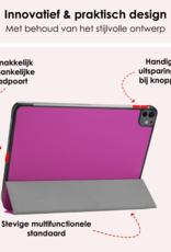 NoXx Hoesje Geschikt voor iPad Pro 2024 (11 inch) Hoesje Case Hard Cover Hoes Book Case - Paars