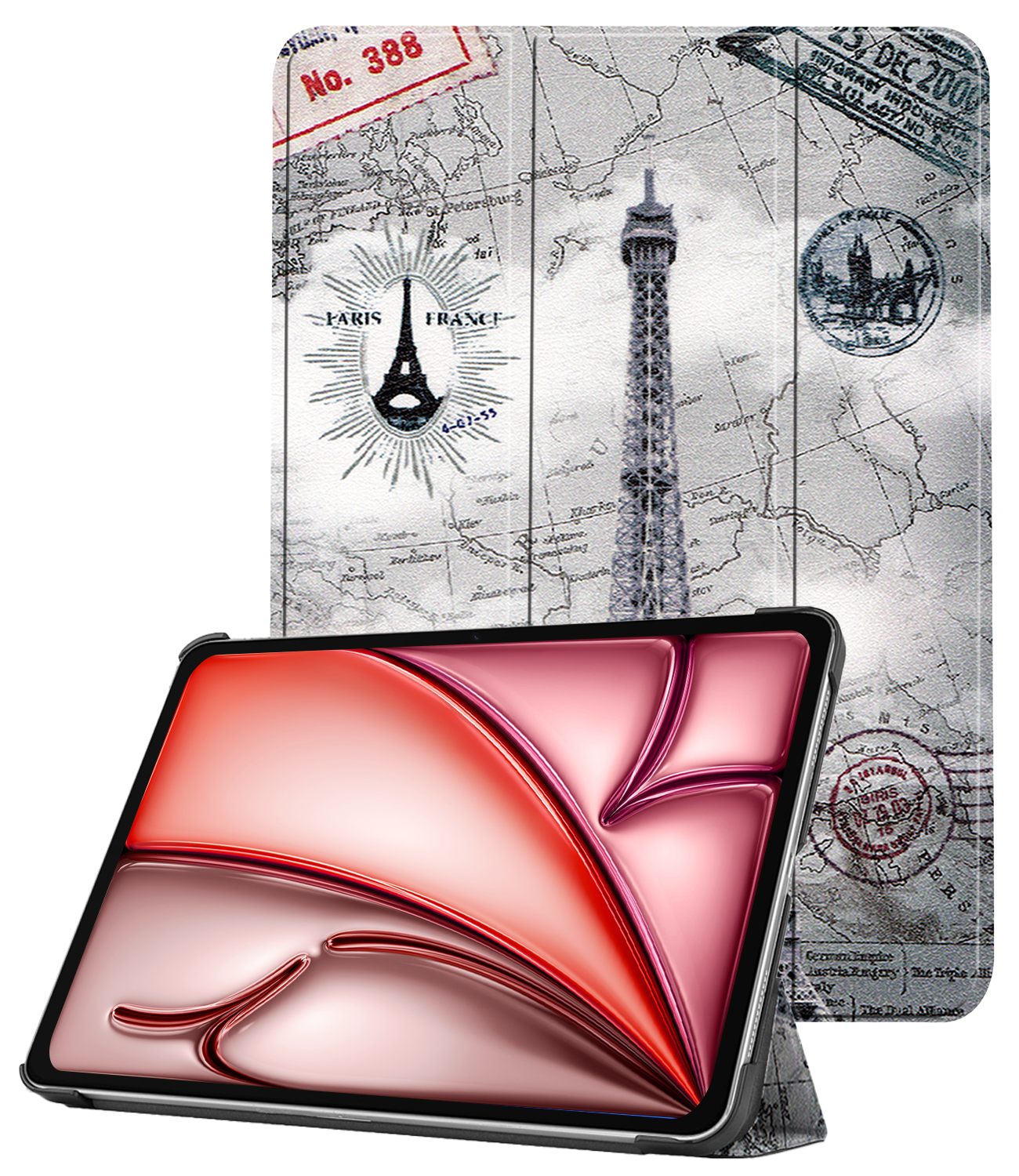 NoXx Hoesje Geschikt voor iPad Air 6 (11 inch) Hoesje Case Hard Cover Hoes Book Case - Eiffeltoren