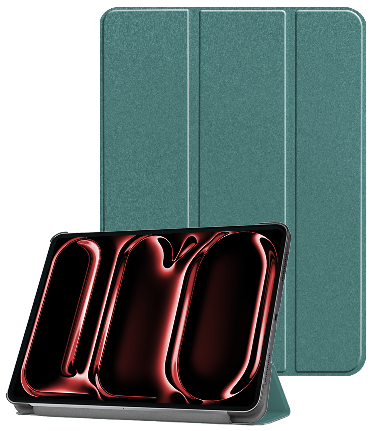 NoXx Hoesje Geschikt voor iPad Pro 2024 (11 inch) Hoesje Case Hard Cover Hoes Book Case - Donkergroen