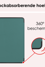 NoXx Hoesje Geschikt voor iPad Pro 2024 (11 inch) Hoesje Case Hard Cover Hoes Book Case - Donkergroen