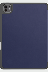 BASEY. Hoesje Geschikt voor iPad Pro 2024 (13 inch) Hoes Case Tablet Hoesje Tri-fold Met Uitsparing Geschikt voor Apple Pencil - Hoes Geschikt voor iPad Pro 2024 13 inch (7e generatie) Hoesje Hard Cover Bookcase Hoes - Donkerblauw