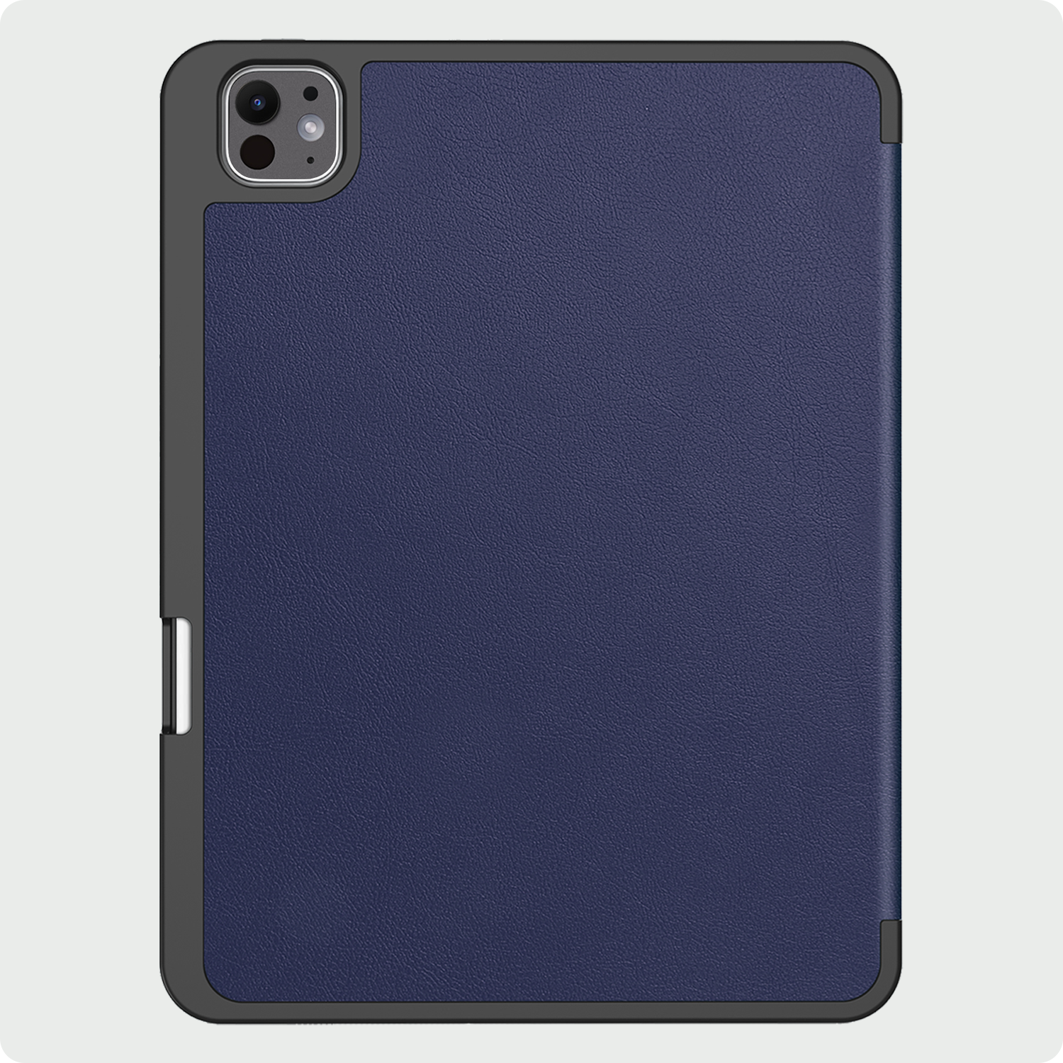 BASEY. Hoesje Geschikt voor iPad Pro 2024 (13 inch) Hoes Case Tablet Hoesje Tri-fold Met Uitsparing Geschikt voor Apple Pencil - Hoes Geschikt voor iPad Pro 2024 13 inch (7e generatie) Hoesje Hard Cover Bookcase Hoes - Donkerblauw