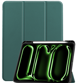BASEY. BASEY. iPad Pro 2024 (13 inch) Hoesje Met Uitsparing Apple Pencil - Donkergroen