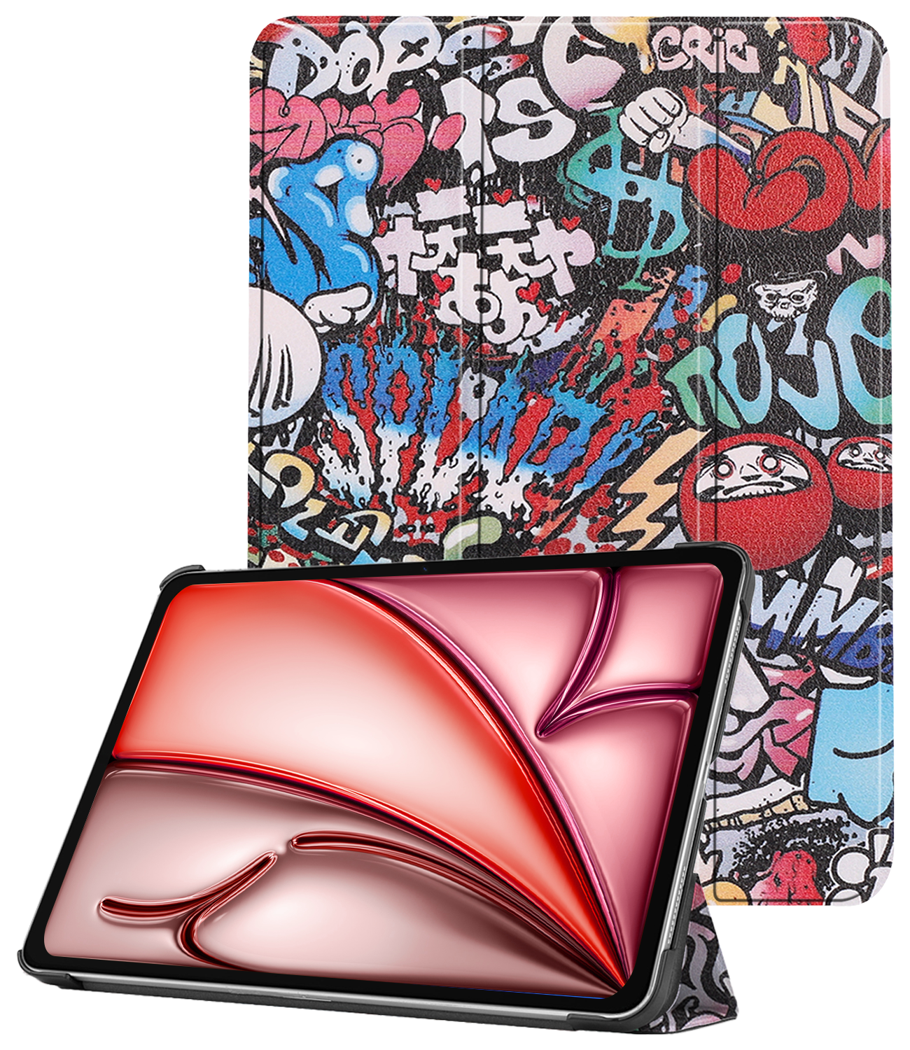 NoXx Hoesje Geschikt voor iPad Air 6 (11 inch) Hoesje Case Hard Cover Hoes Book Case - Graffity