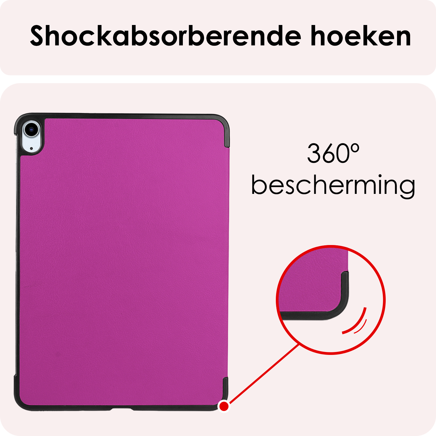 NoXx Hoesje Geschikt voor iPad Air 6 (11 inch) Hoesje Case Hard Cover Hoes Book Case - Paars
