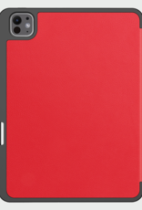 BASEY. Hoesje Geschikt voor iPad Pro 2024 (13 inch) Hoes Case Tablet Hoesje Tri-fold Met Uitsparing Geschikt voor Apple Pencil - Hoes Geschikt voor iPad Pro 2024 13 inch (7e generatie) Hoesje Hard Cover Bookcase Hoes - Rood