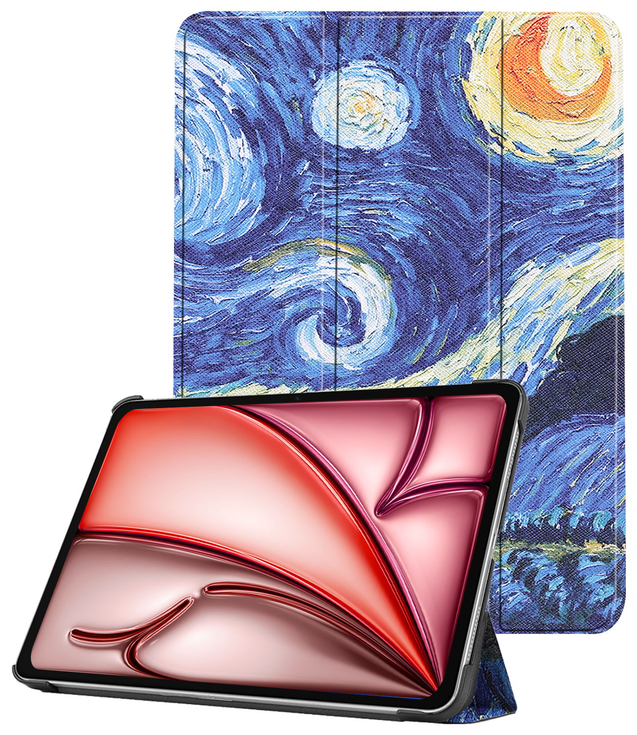 NoXx Hoesje Geschikt voor iPad Air 6 (11 inch) Hoesje Case Hard Cover Hoes Book Case - Sterrenhemel