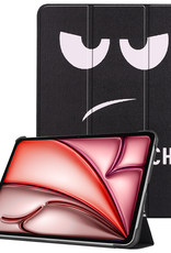 NoXx Hoesje Geschikt voor iPad Air 6 (11 inch) Hoesje Case Hard Cover Hoes Book Case - Don't Touch Me