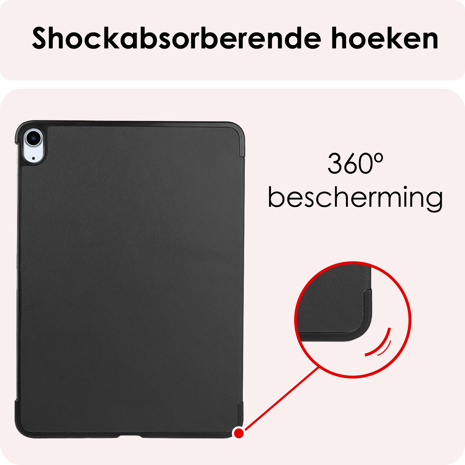 NoXx Hoesje Geschikt voor iPad Air 6 (11 inch) Hoesje Case Hard Cover Hoes Book Case - Zwart
