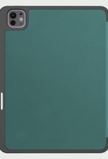 BASEY. Hoesje Geschikt voor iPad Pro 2024 (11 inch) Hoes Case Tablet Hoesje Tri-fold Met Uitsparing Geschikt voor Apple Pencil - Hoes Geschikt voor iPad Pro 2024 11 inch (7e generatie) Hoesje Hard Cover Bookcase Hoes - Donkergroen