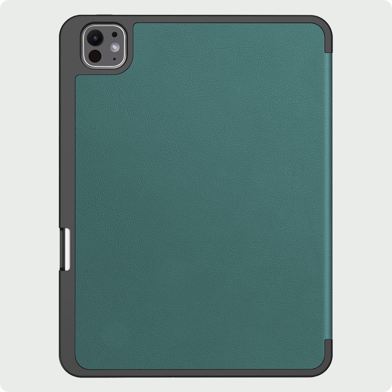 BASEY. Hoesje Geschikt voor iPad Pro 2024 (11 inch) Hoes Case Tablet Hoesje Tri-fold Met Uitsparing Geschikt voor Apple Pencil - Hoes Geschikt voor iPad Pro 2024 11 inch (7e generatie) Hoesje Hard Cover Bookcase Hoes - Donkergroen