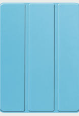 BASEY. Hoesje Geschikt voor iPad Pro 2024 (11 inch) Hoes Case Tablet Hoesje Tri-fold Met Uitsparing Geschikt voor Apple Pencil - Hoes Geschikt voor iPad Pro 2024 11 inch (7e generatie) Hoesje Hard Cover Bookcase Hoes - Lichtblauw