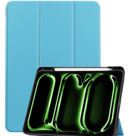 BASEY. BASEY. iPad Pro 2024 (11 inch) Hoesje Met Uitsparing Apple Pencil - Lichtblauw
