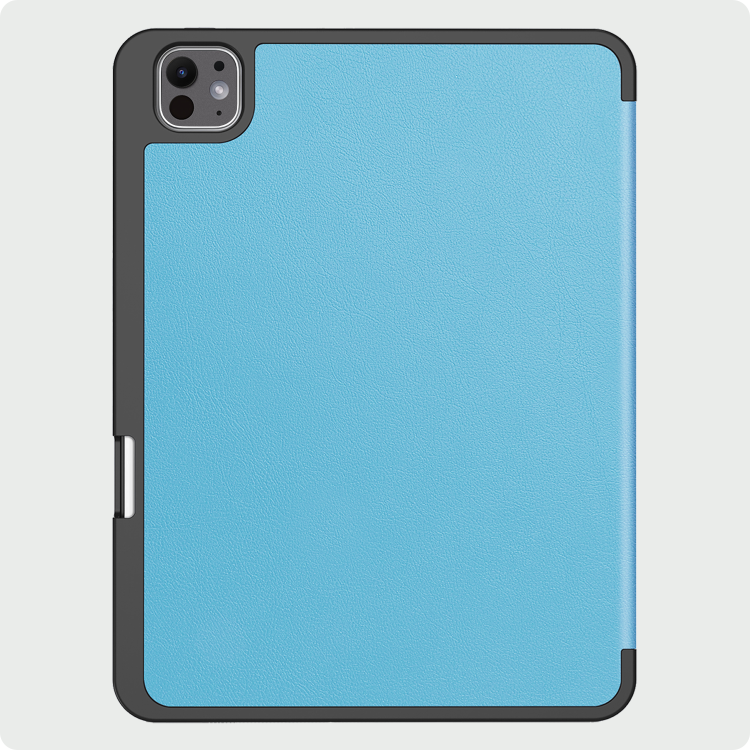 BASEY. Hoesje Geschikt voor iPad Pro 2024 (11 inch) Hoes Case Tablet Hoesje Tri-fold Met Uitsparing Geschikt voor Apple Pencil - Hoes Geschikt voor iPad Pro 2024 11 inch (7e generatie) Hoesje Hard Cover Bookcase Hoes - Lichtblauw