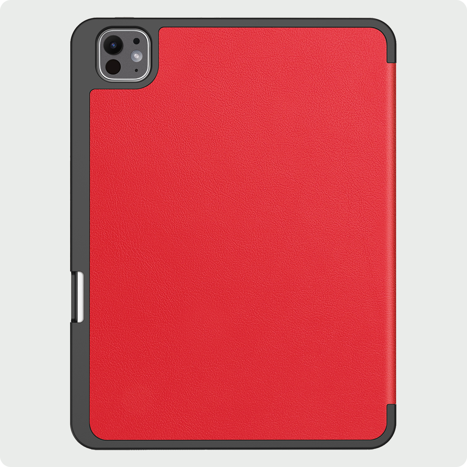 BASEY. Hoesje Geschikt voor iPad Pro 2024 (11 inch) Hoes Case Tablet Hoesje Tri-fold Met Uitsparing Geschikt voor Apple Pencil - Hoes Geschikt voor iPad Pro 2024 11 inch (7e generatie) Hoesje Hard Cover Bookcase Hoes - Rood