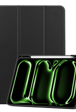 BASEY. Hoesje Geschikt voor iPad Pro 2024 (11 inch) Hoes Case Tablet Hoesje Tri-fold Met Uitsparing Geschikt voor Apple Pencil - Hoes Geschikt voor iPad Pro 2024 11 inch (7e generatie) Hoesje Hard Cover Bookcase Hoes - Zwart