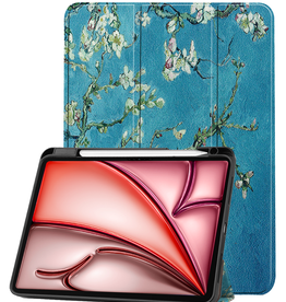NoXx NoXx iPad Air 6 (11 inch) Hoesje Met Uitsparing Apple Pencil - Bloemen
