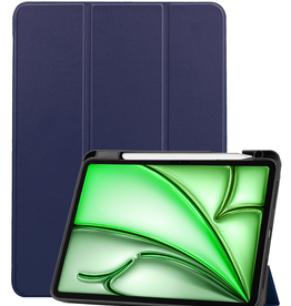 BASEY. BASEY. iPad Air 6 (13 inch) Hoesje Met Uitsparing Apple Pencil - Donkerblauw