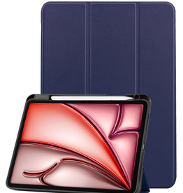 NoXx NoXx iPad Air 6 (11 inch) Hoesje Met Uitsparing Apple Pencil - Donkerblauw