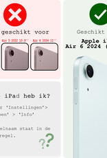 BASEY. Hoesje Geschikt voor iPad Air 6 (13 inch) Hoes Case Tablet Hoesje Tri-fold Met Uitsparing Geschikt voor Apple Pencil - Hoes Geschikt voor iPad Air 2024 (13 inch) Hoesje Hard Cover Bookcase Hoes - Donkergroen