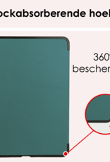 NoXx Hoesje Geschikt voor iPad Air 6 (11 inch) Hoesje Case Hard Cover Hoes Book Case Met Uitsparing Geschikt voor Apple Pencil - Donkergroen