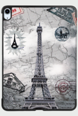 BASEY. Hoesje Geschikt voor iPad Air 6 (13 inch) Hoes Case Tablet Hoesje Tri-fold Met Uitsparing Geschikt voor Apple Pencil - Hoes Geschikt voor iPad Air 2024 (13 inch) Hoesje Hard Cover Bookcase Hoes - Eiffeltoren