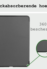 BASEY. Hoesje Geschikt voor iPad Air 6 (13 inch) Hoes Case Tablet Hoesje Tri-fold Met Uitsparing Geschikt voor Apple Pencil - Hoes Geschikt voor iPad Air 2024 (13 inch) Hoesje Hard Cover Bookcase Hoes - Grijs