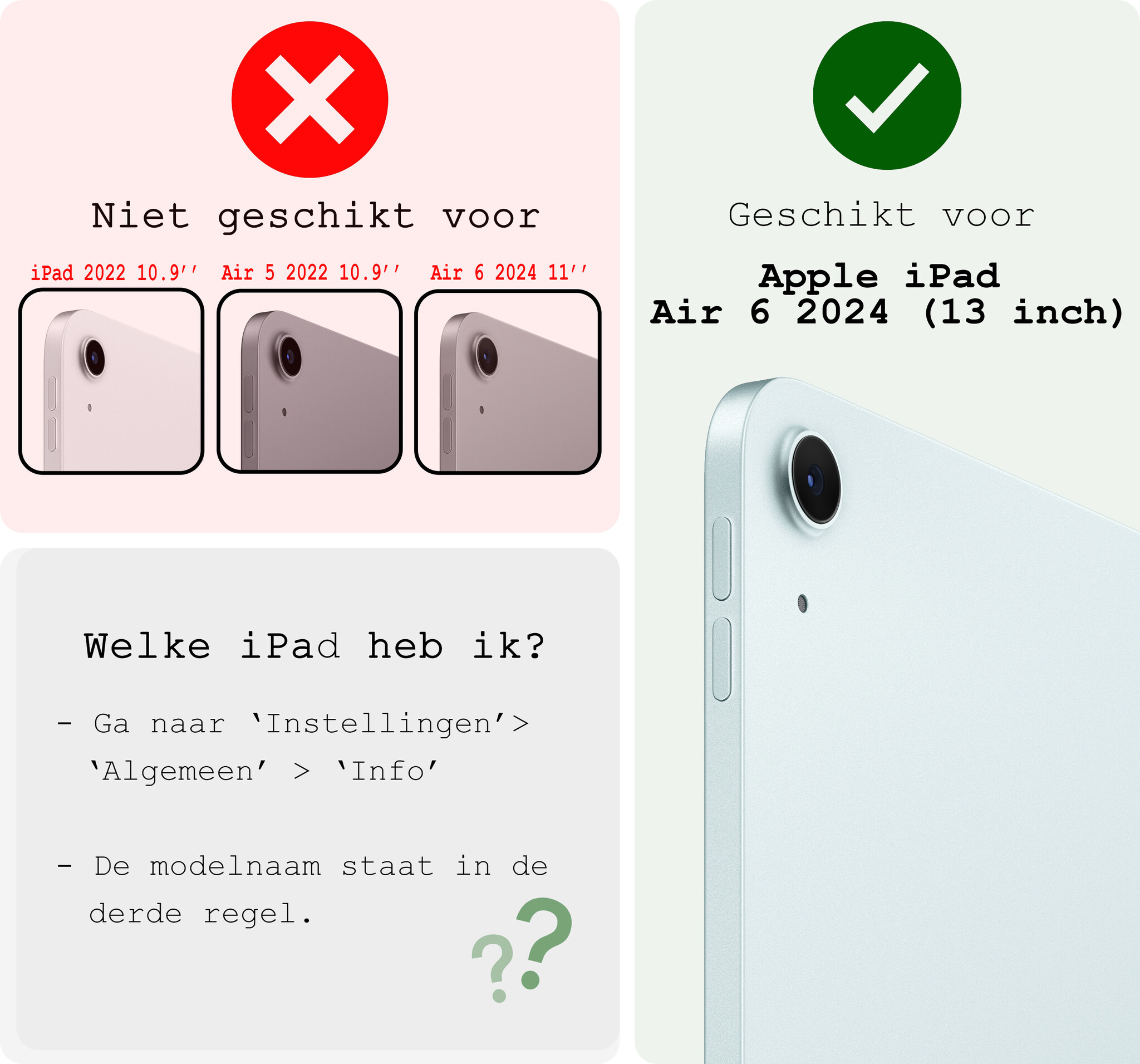 BASEY. Hoesje Geschikt voor iPad Air 6 (13 inch) Hoes Case Tablet Hoesje Tri-fold Met Uitsparing Geschikt voor Apple Pencil - Hoes Geschikt voor iPad Air 2024 (13 inch) Hoesje Hard Cover Bookcase Hoes - Don't Touch Me