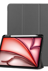NoXx Hoesje Geschikt voor iPad Air 6 (11 inch) Hoesje Case Hard Cover Hoes Book Case Met Uitsparing Geschikt voor Apple Pencil - Grijs