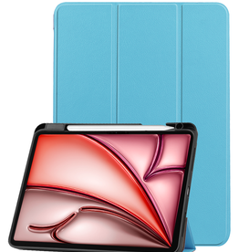 NoXx NoXx iPad Air 6 (11 inch) Hoesje Met Uitsparing Apple Pencil - Lichtblauw