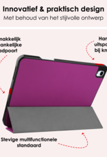NoXx Hoesje Geschikt voor iPad Air 6 (11 inch) Hoesje Case Hard Cover Hoes Book Case Met Uitsparing Geschikt voor Apple Pencil - Paars