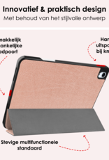 NoXx Hoesje Geschikt voor iPad Air 6 (11 inch) Hoesje Case Hard Cover Hoes Book Case Met Uitsparing Geschikt voor Apple Pencil - Rosé goud
