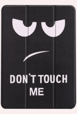 NoXx Hoesje Geschikt voor iPad Air 6 (11 inch) Hoesje Case Hard Cover Hoes Book Case Met Uitsparing Geschikt voor Apple Pencil - Don't Touch Me