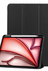 NoXx Hoesje Geschikt voor iPad Air 6 (11 inch) Hoesje Case Hard Cover Hoes Book Case Met Uitsparing Geschikt voor Apple Pencil - Zwart