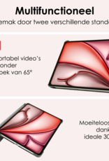 NoXx Hoesje Geschikt voor iPad Air 6 (13 inch) Hoesje Case Hard Cover Hoes Book Case - Donkergroen