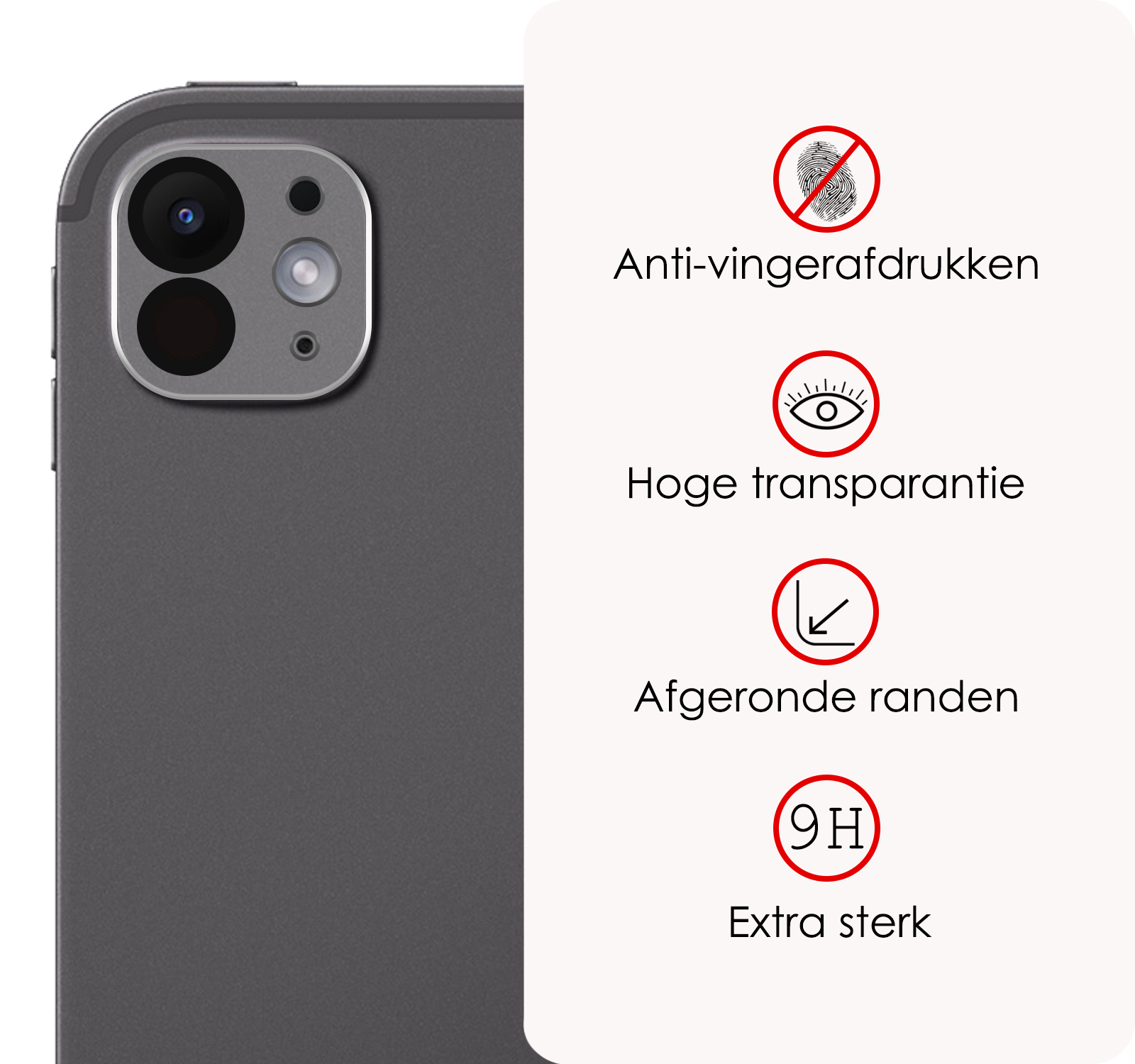 NoXx BTH iPad Pro 13 inch 2024 Camera Screenprotector - 3 PACK