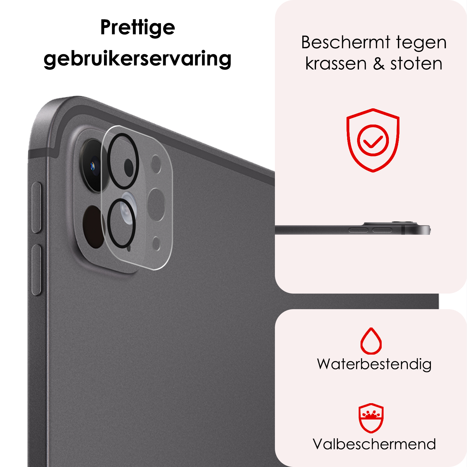 NoXx BTH iPad Pro 13 inch 2024 Camera Screenprotector - 3 PACK