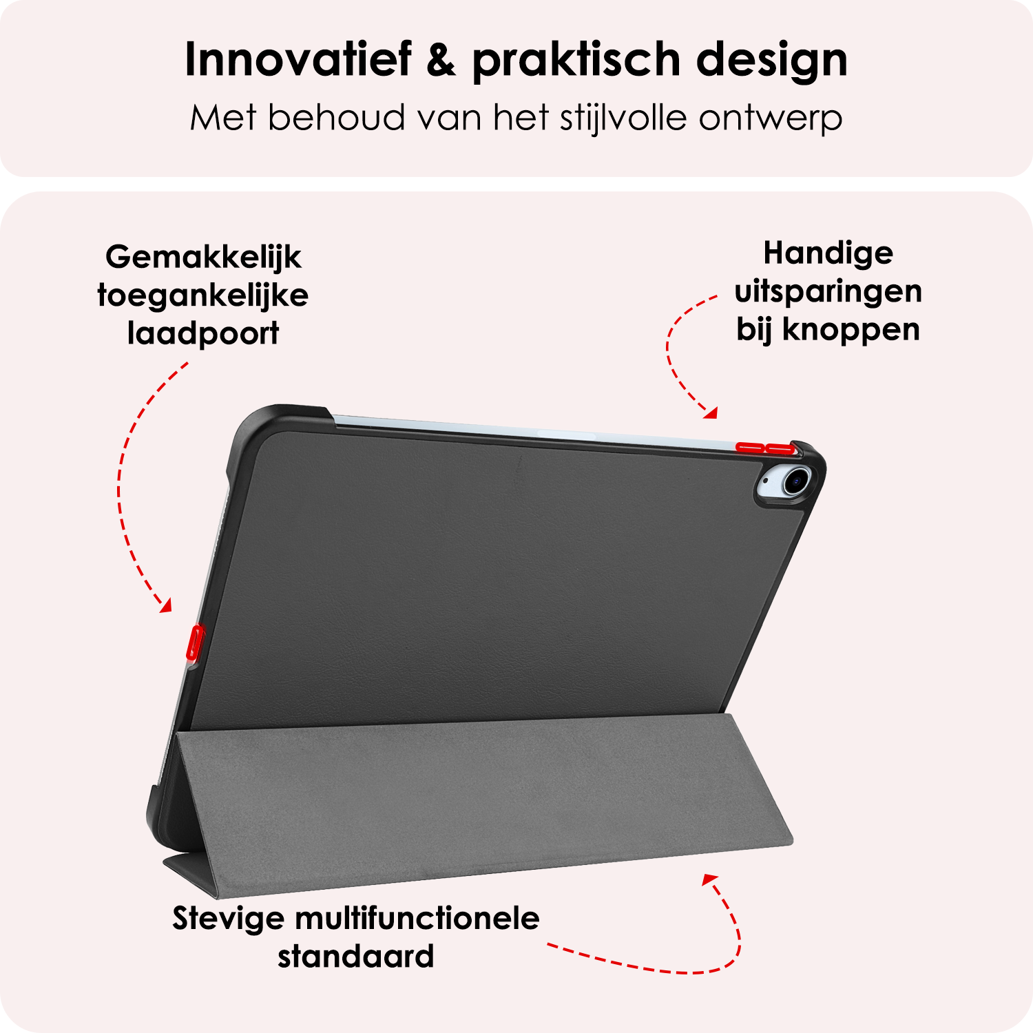 NoXx Hoesje Geschikt voor iPad Air 6 (13 inch) Hoesje Case Hard Cover Hoes Book Case - Grijs