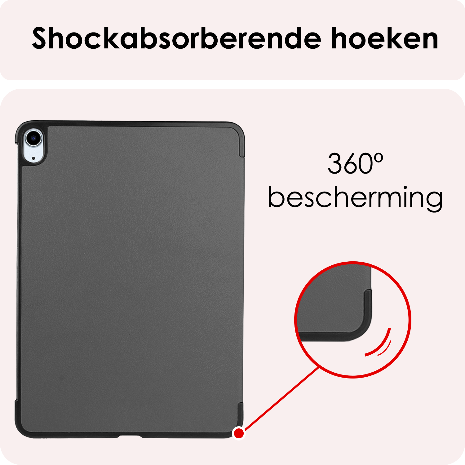 NoXx Hoesje Geschikt voor iPad Air 6 (13 inch) Hoesje Case Hard Cover Hoes Book Case - Grijs