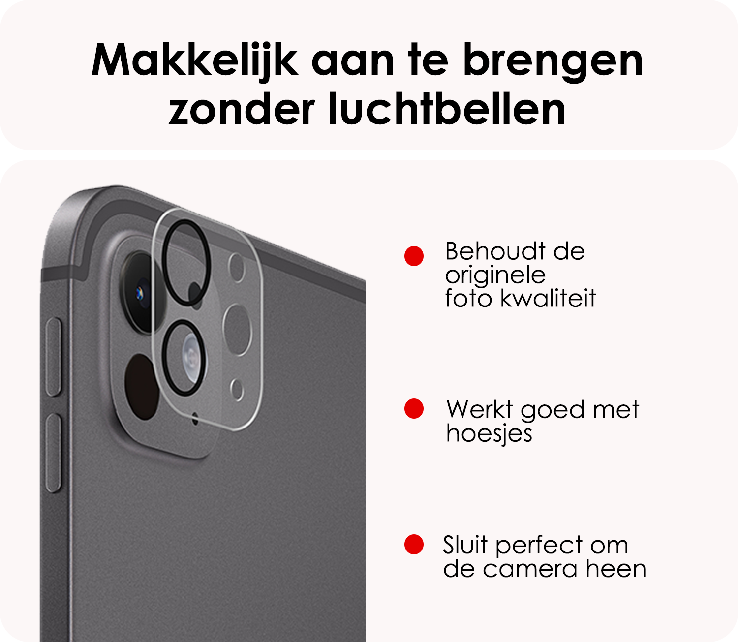 NoXx BTH iPad Pro 13 inch 2024 Camera Screenprotector - 2 PACK