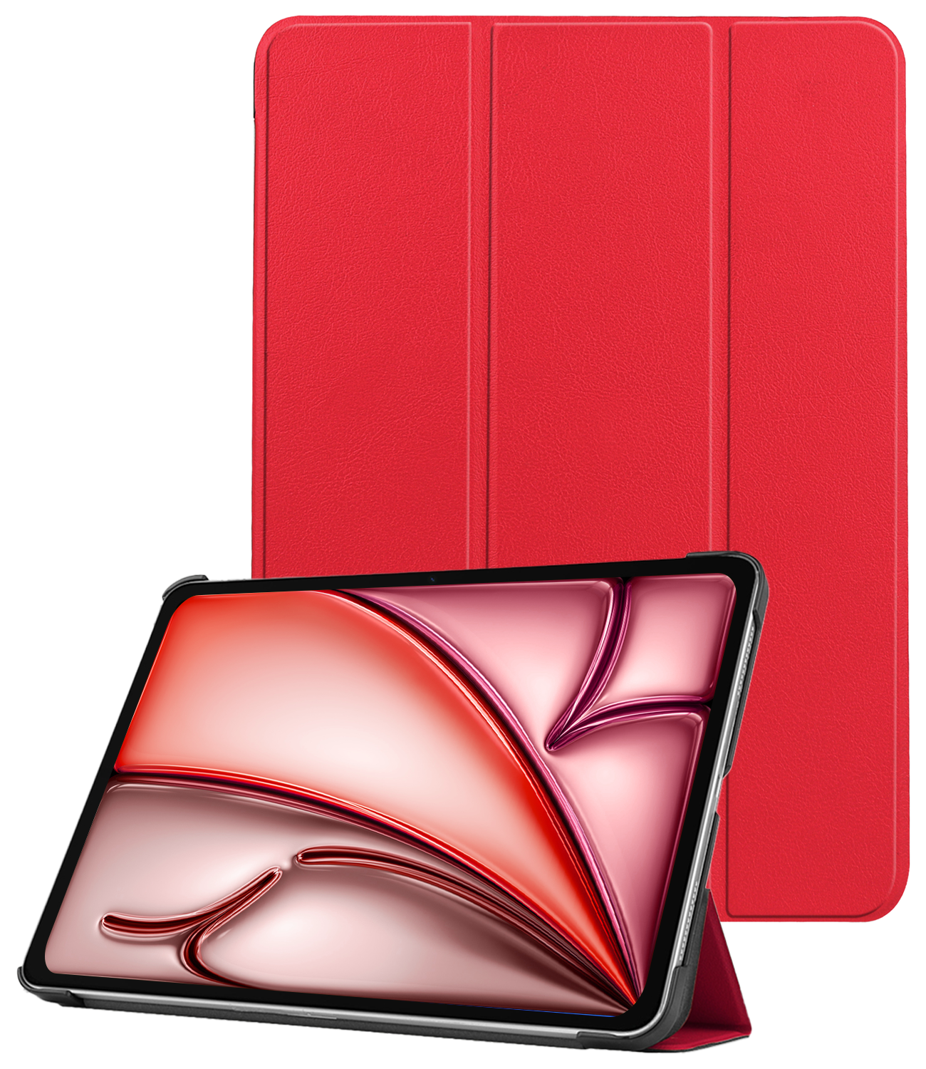 NoXx Hoesje Geschikt voor iPad Air 6 (13 inch) Hoesje Case Hard Cover Hoes Book Case - Rood