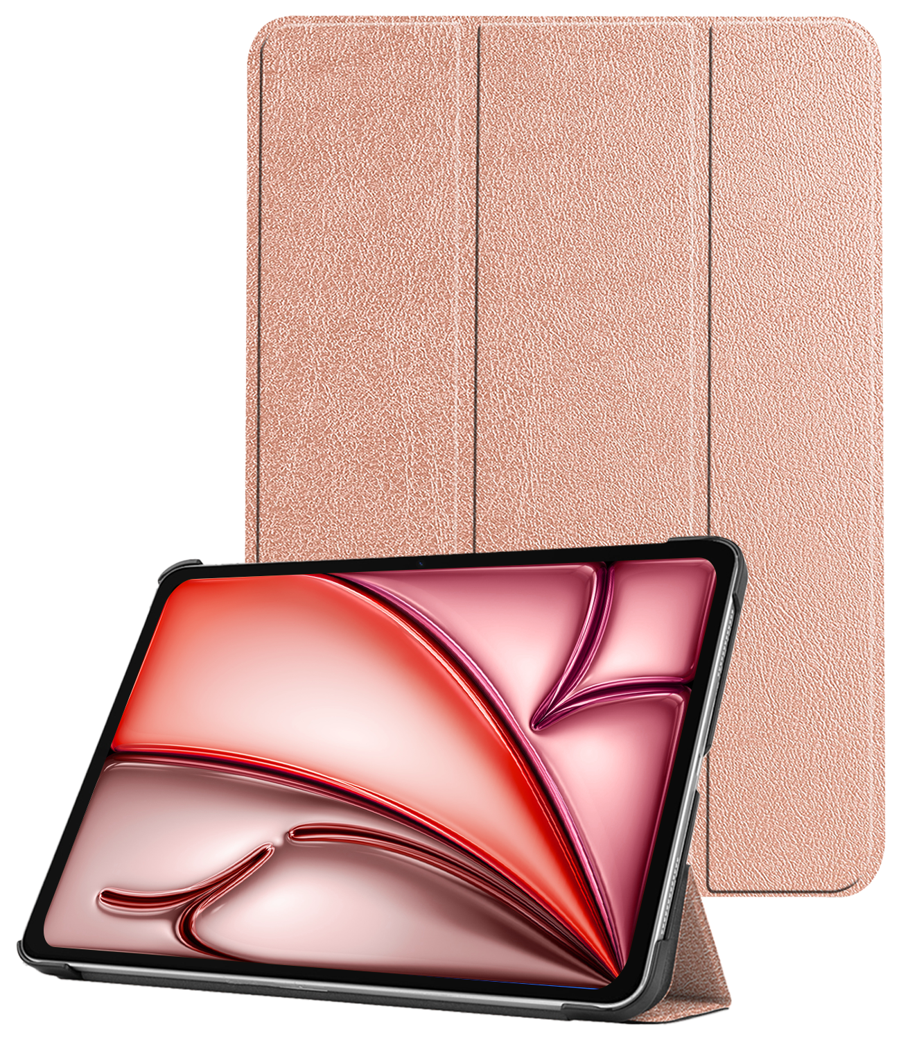 NoXx Hoesje Geschikt voor iPad Air 6 (13 inch) Hoesje Case Hard Cover Hoes Book Case - Rosé goud