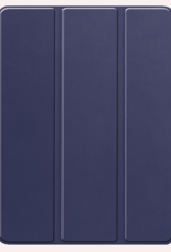 NoXx Hoesje Geschikt voor iPad Pro 2024 (13 inch) Hoesje Case Hard Cover Hoes Book Case Met Uitsparing Geschikt voor Apple Pencil - Donkerblauw