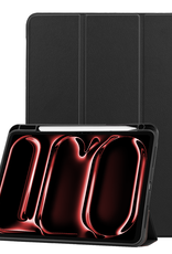 NoXx Hoesje Geschikt voor iPad Pro 2024 (11 inch) Hoesje Case Hard Cover Hoes Book Case Met Uitsparing Geschikt voor Apple Pencil - Zwart