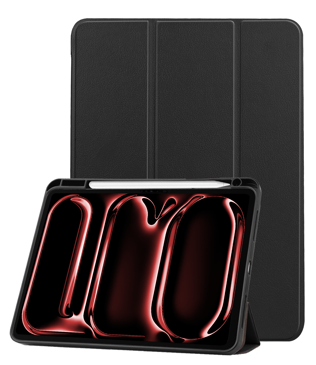 NoXx Hoesje Geschikt voor iPad Pro 2024 (11 inch) Hoesje Case Hard Cover Hoes Book Case Met Uitsparing Geschikt voor Apple Pencil - Zwart