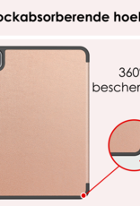 NoXx Hoesje Geschikt voor iPad Pro 2024 (11 inch) Hoesje Case Hard Cover Hoes Book Case Met Uitsparing Geschikt voor Apple Pencil - Rosé goud